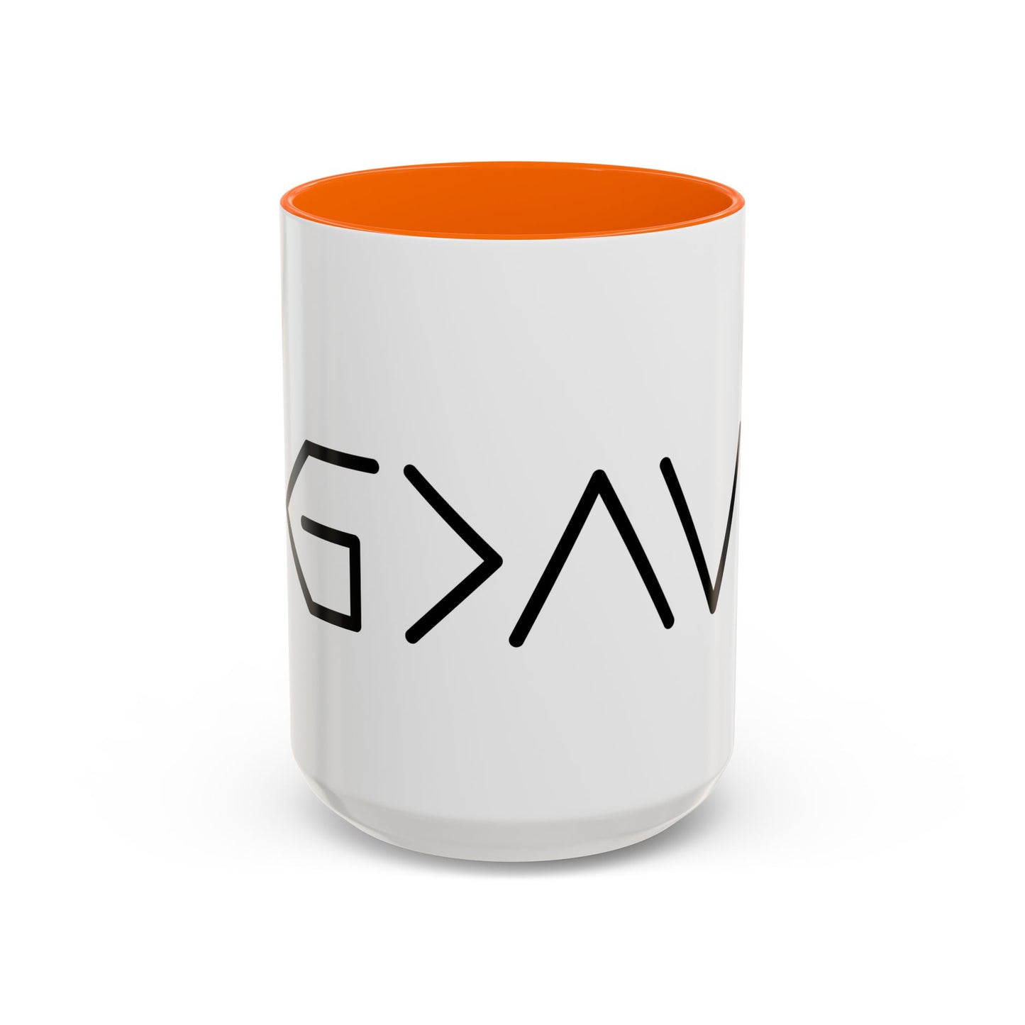 God Is Greater Than The Highs and Lows Coffee Mug - Modern Black Text Design | Ideal Gift for Coffee Lovers