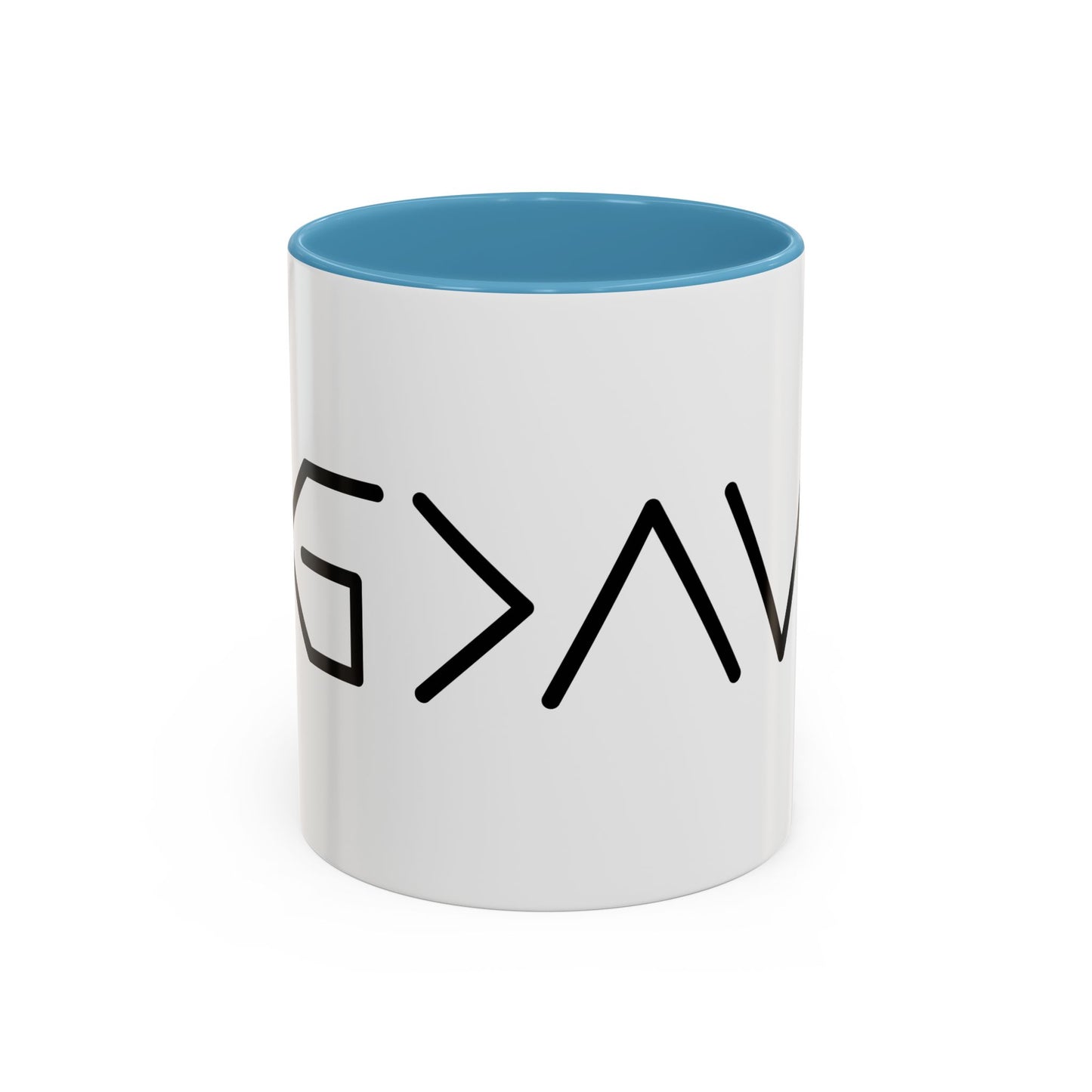 God Is Greater Than The Highs and Lows Coffee Mug - Modern Black Text Design | Ideal Gift for Coffee Lovers