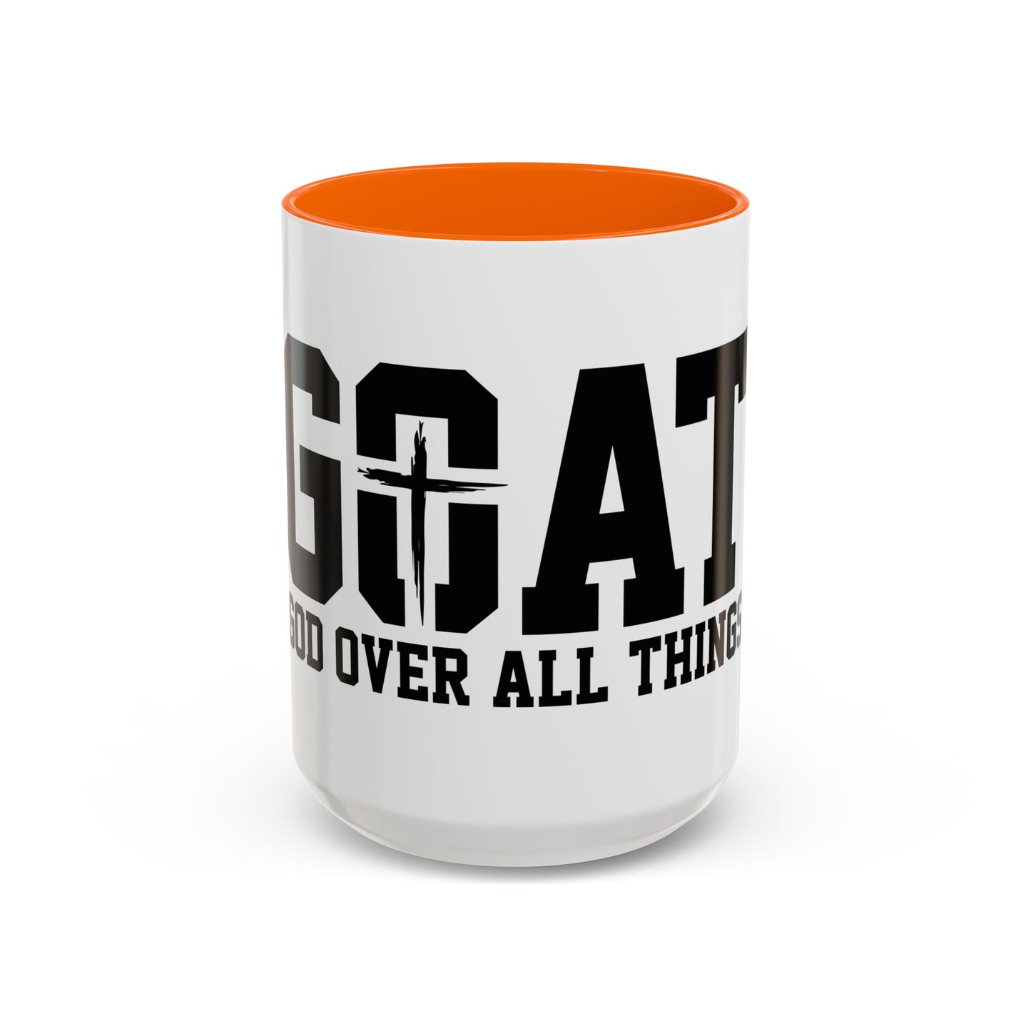 God Over All Things - GOAT Coffee Mug - Modern Black Text Design | Ideal Gift for Coffee Lovers