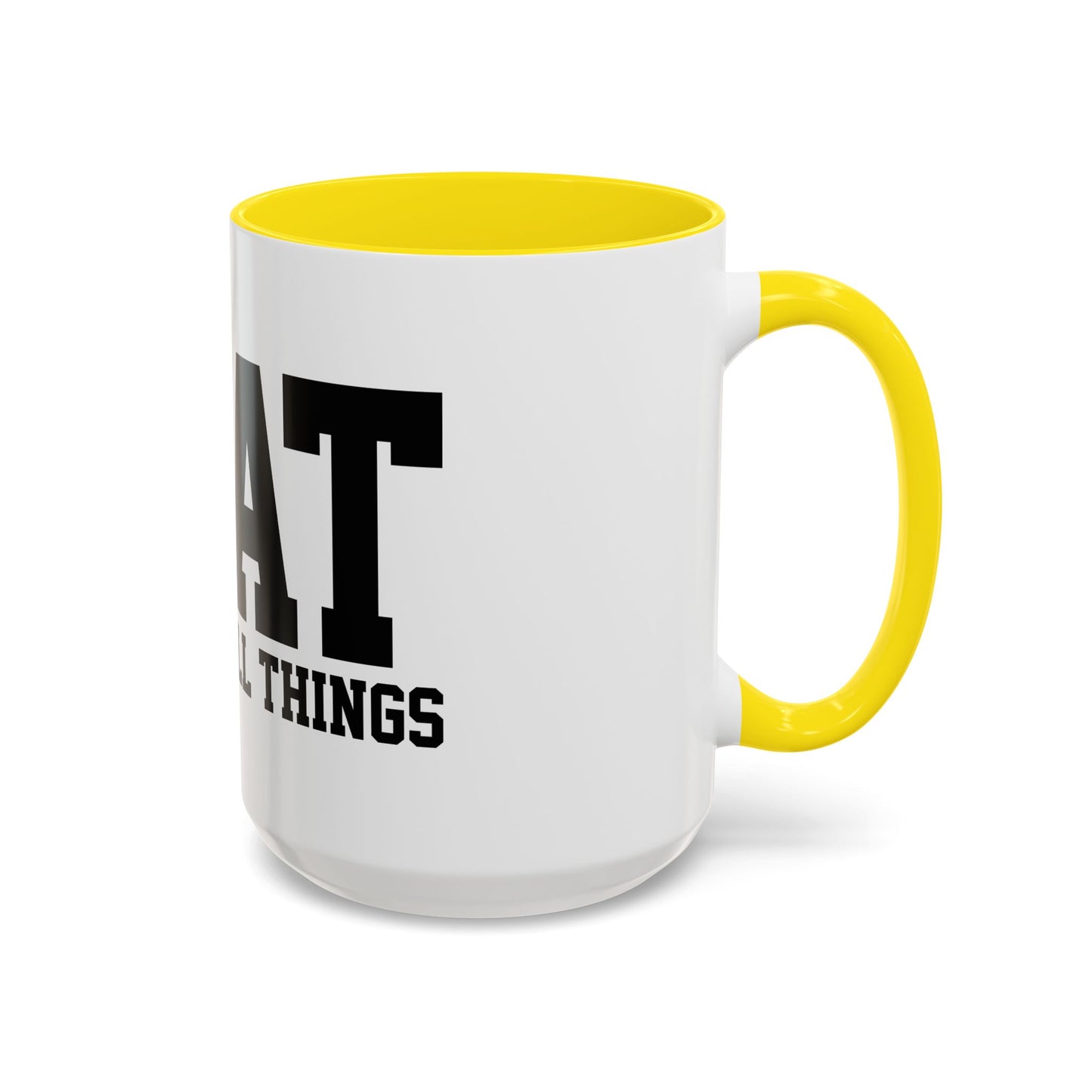 God Over All Things - GOAT Coffee Mug - Modern Black Text Design | Ideal Gift for Coffee Lovers