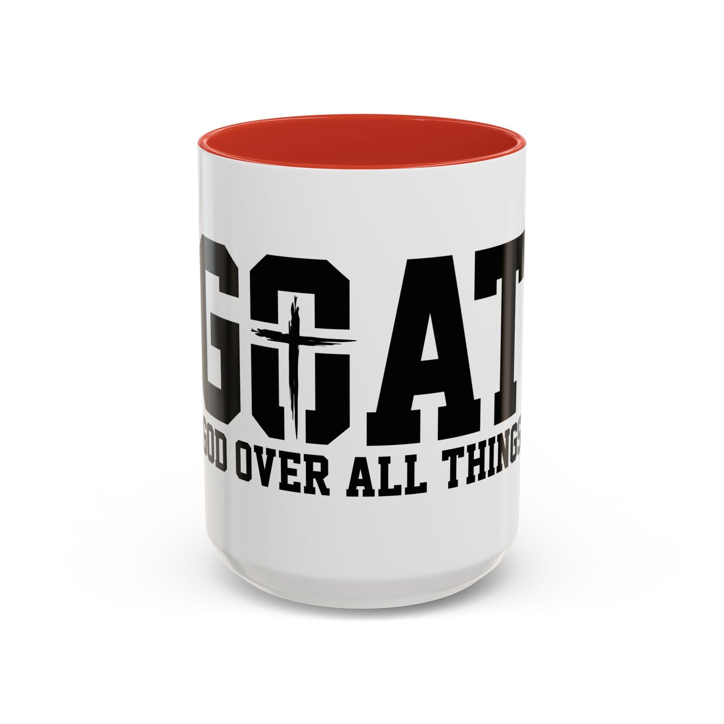 God Over All Things - GOAT Coffee Mug - Modern Black Text Design | Ideal Gift for Coffee Lovers