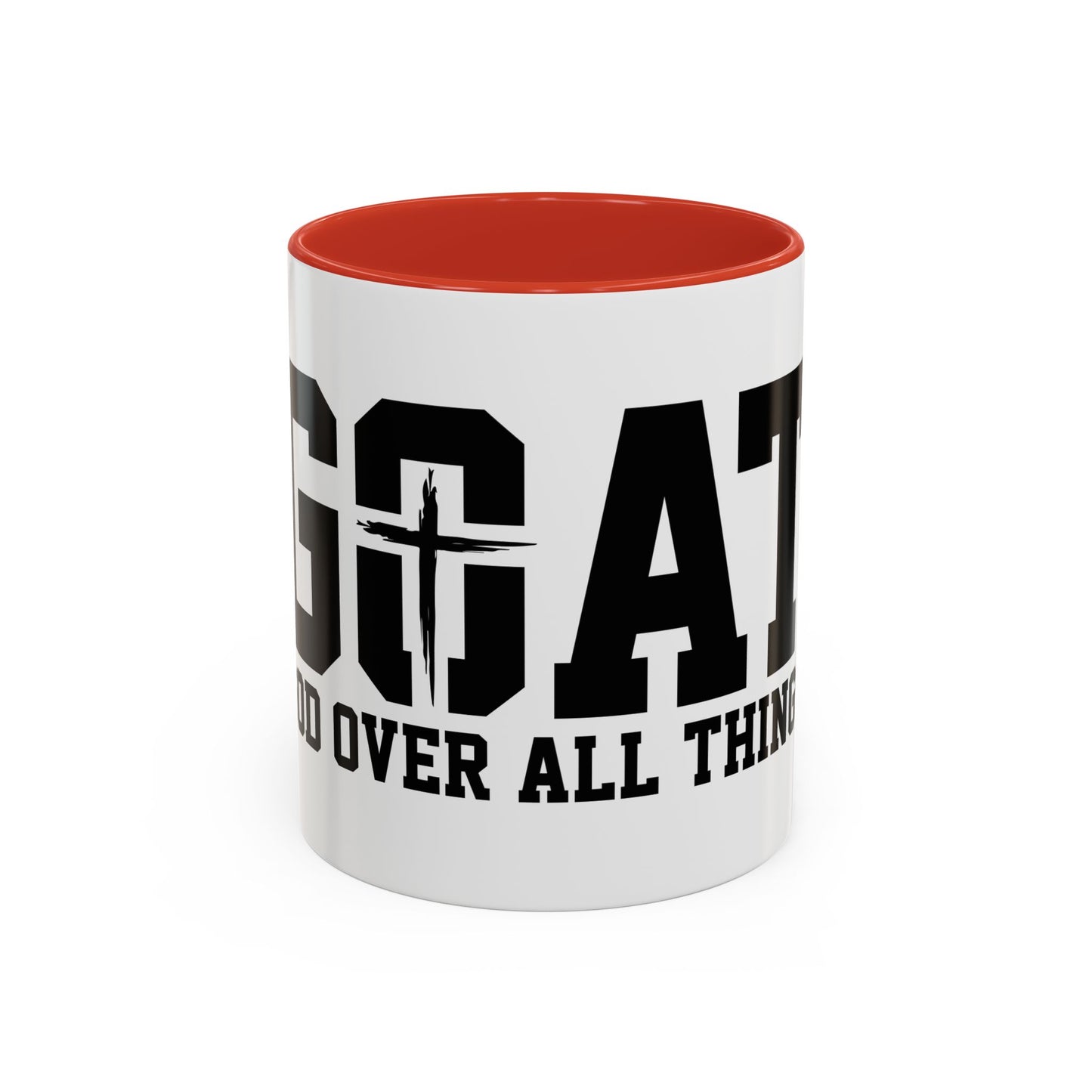 God Over All Things - GOAT Coffee Mug - Modern Black Text Design | Ideal Gift for Coffee Lovers