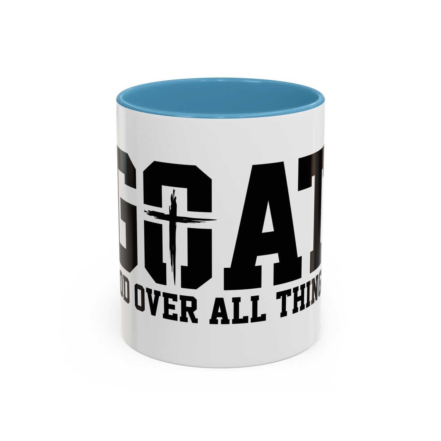 God Over All Things - GOAT Coffee Mug - Modern Black Text Design | Ideal Gift for Coffee Lovers