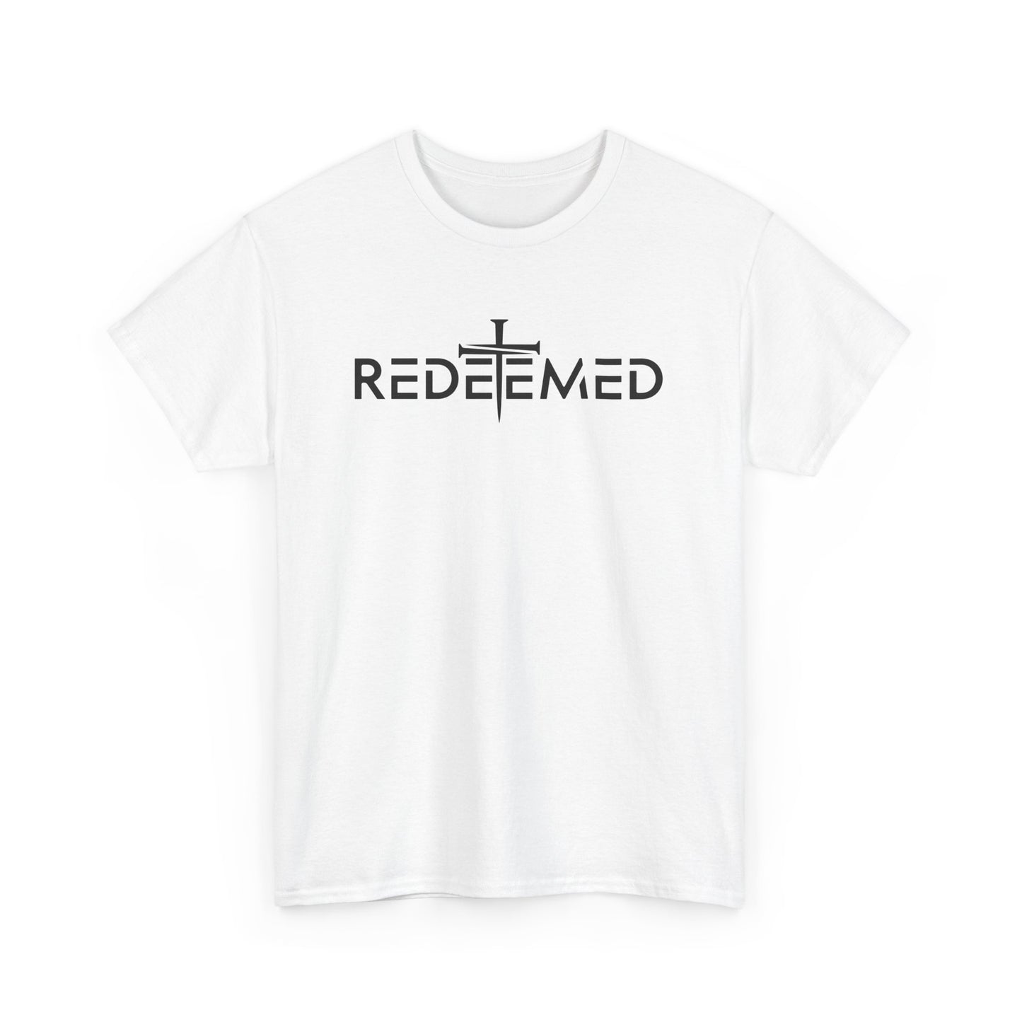 Unisex Heavy Cotton Tee - Redeemed Graphic Tee for Faith & Spirituality