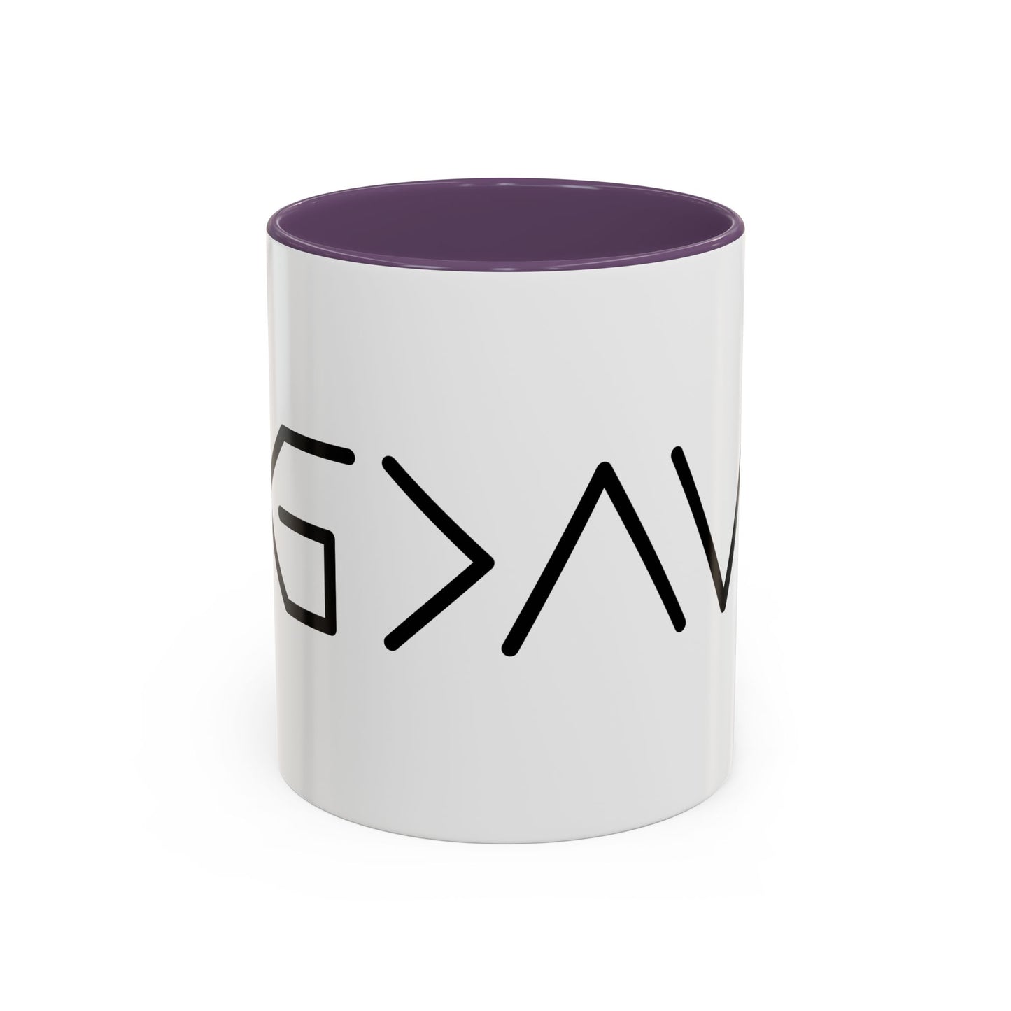 God Is Greater Than The Highs and Lows Coffee Mug - Modern Black Text Design | Ideal Gift for Coffee Lovers