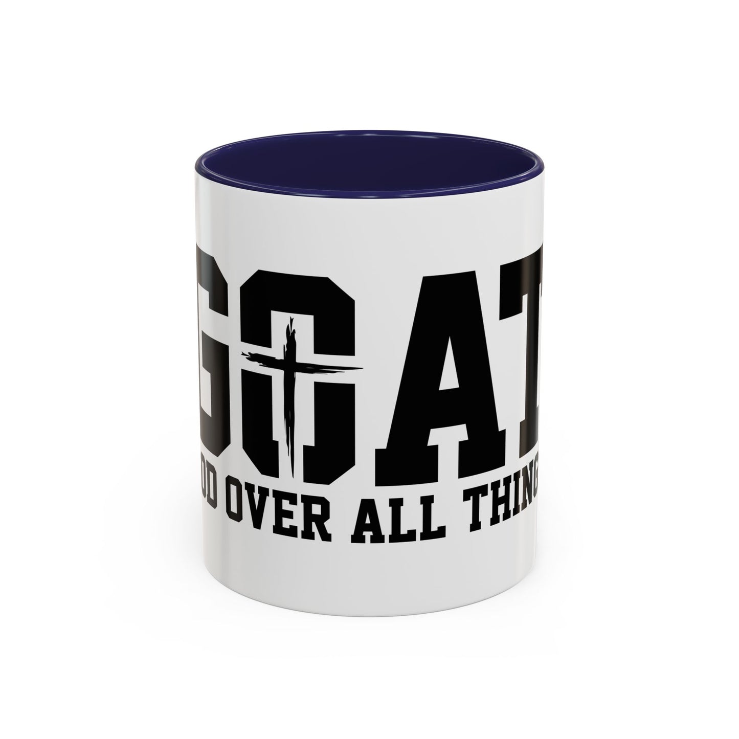 God Over All Things - GOAT Coffee Mug - Modern Black Text Design | Ideal Gift for Coffee Lovers