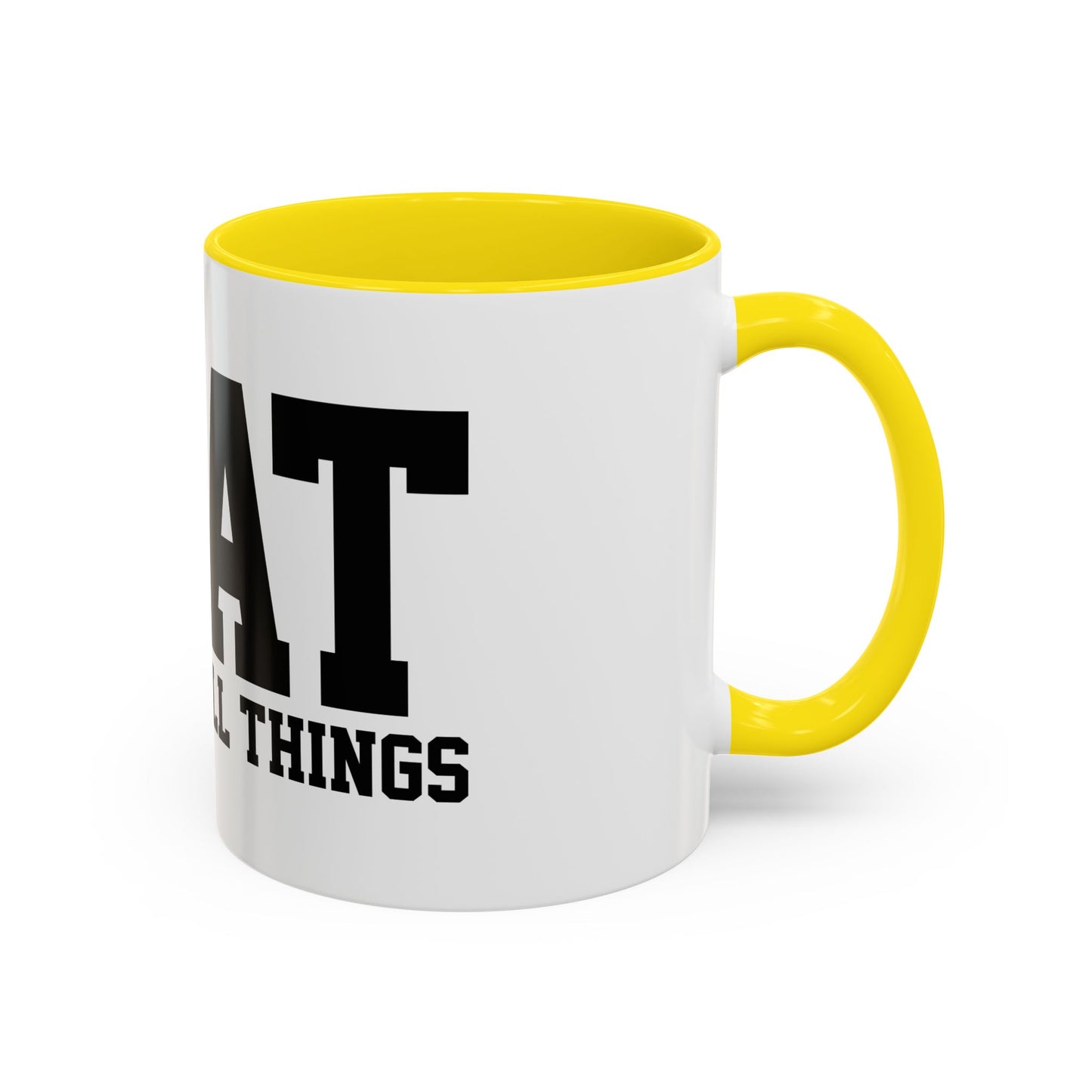 God Over All Things - GOAT Coffee Mug - Modern Black Text Design | Ideal Gift for Coffee Lovers