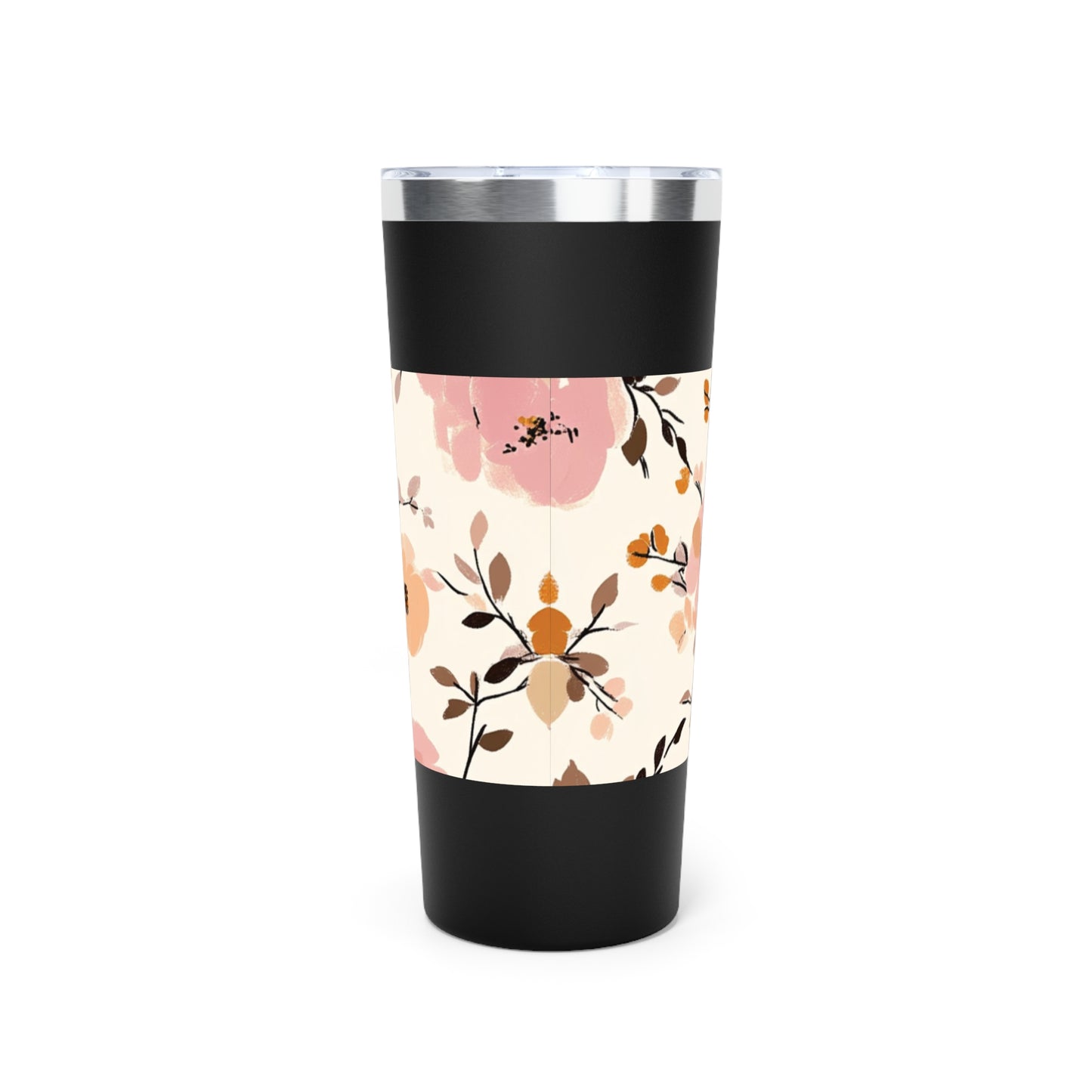 Vaso insulado al vacio de 22oz con estampado de flores