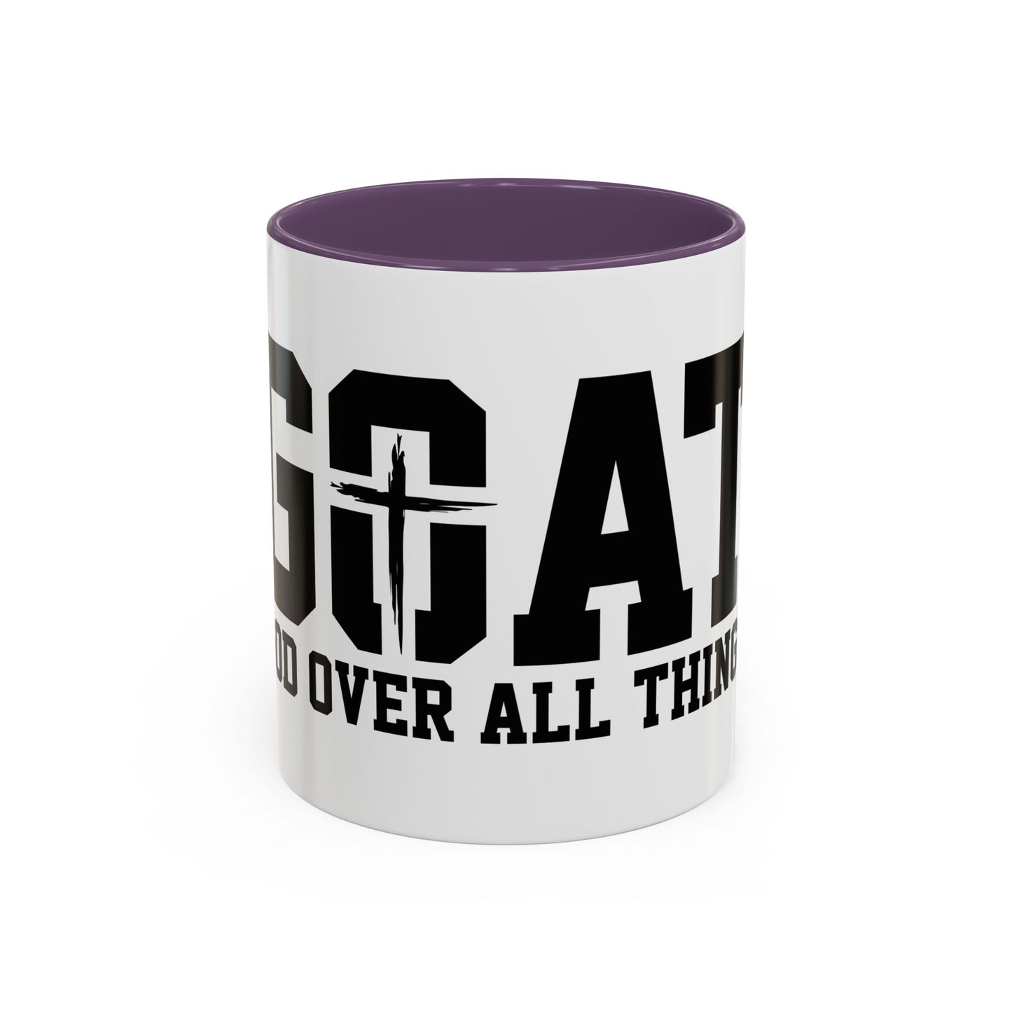 God Over All Things - GOAT Coffee Mug - Modern Black Text Design | Ideal Gift for Coffee Lovers