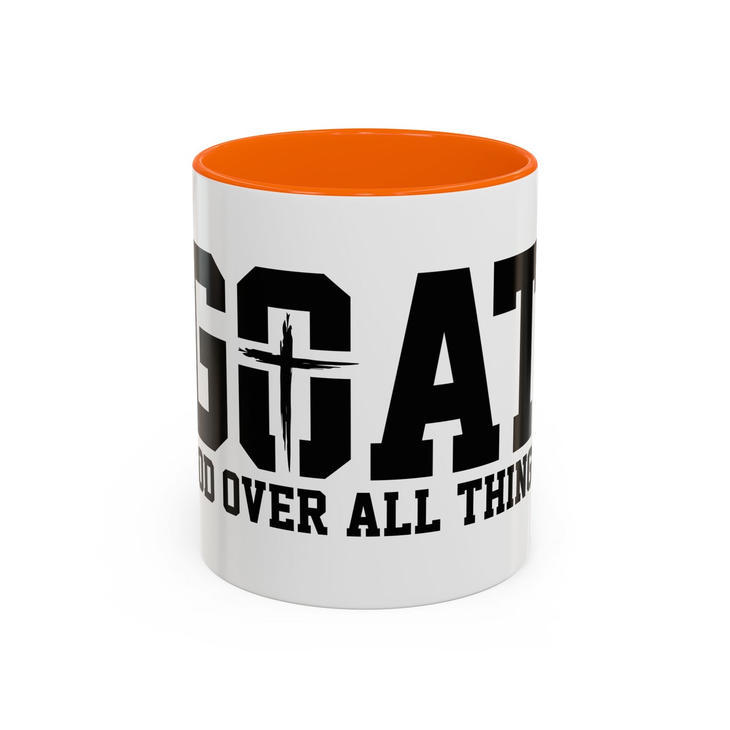 God Over All Things - GOAT Coffee Mug - Modern Black Text Design | Ideal Gift for Coffee Lovers