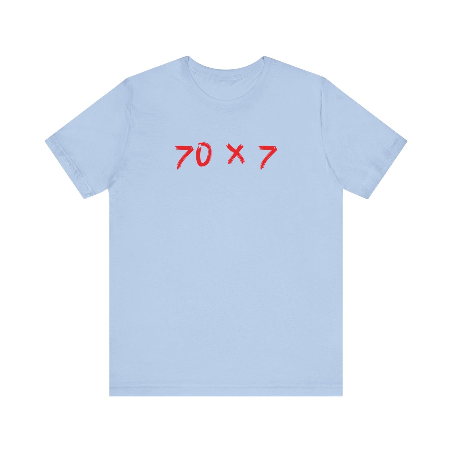 70 x 7 en color rojo