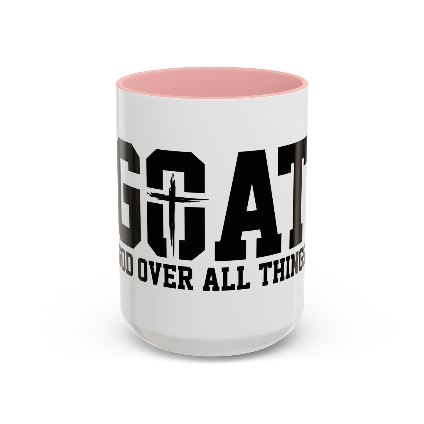 God Over All Things - GOAT Coffee Mug - Modern Black Text Design | Ideal Gift for Coffee Lovers