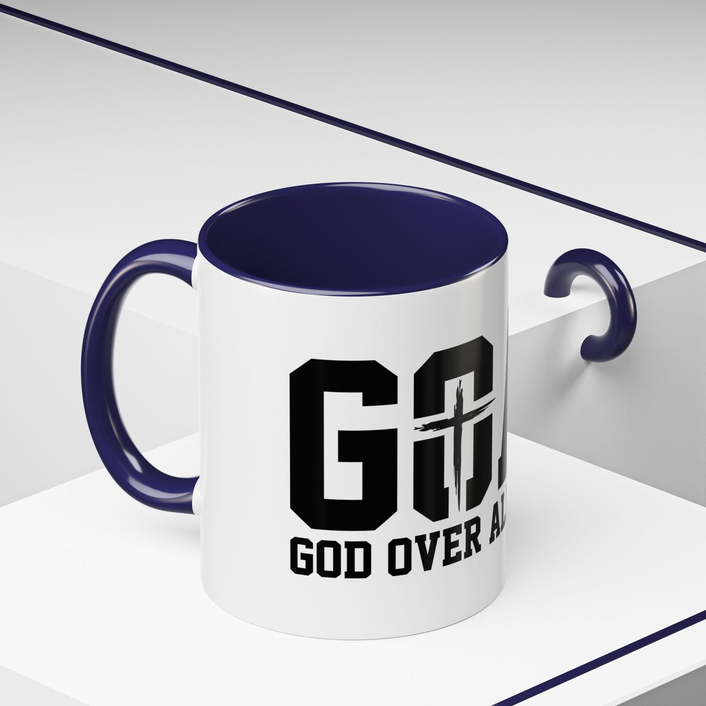 God Over All Things - GOAT Coffee Mug - Modern Black Text Design | Ideal Gift for Coffee Lovers