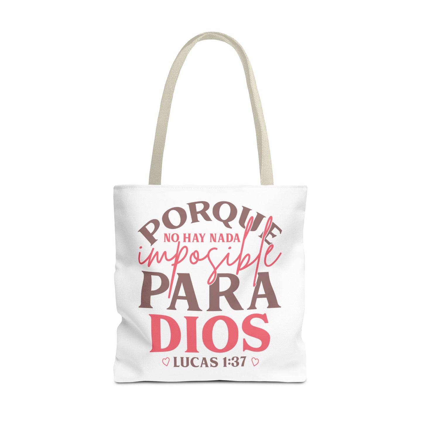 Nada Imposible Para Dios- Elegante y Funcional bolso de mano