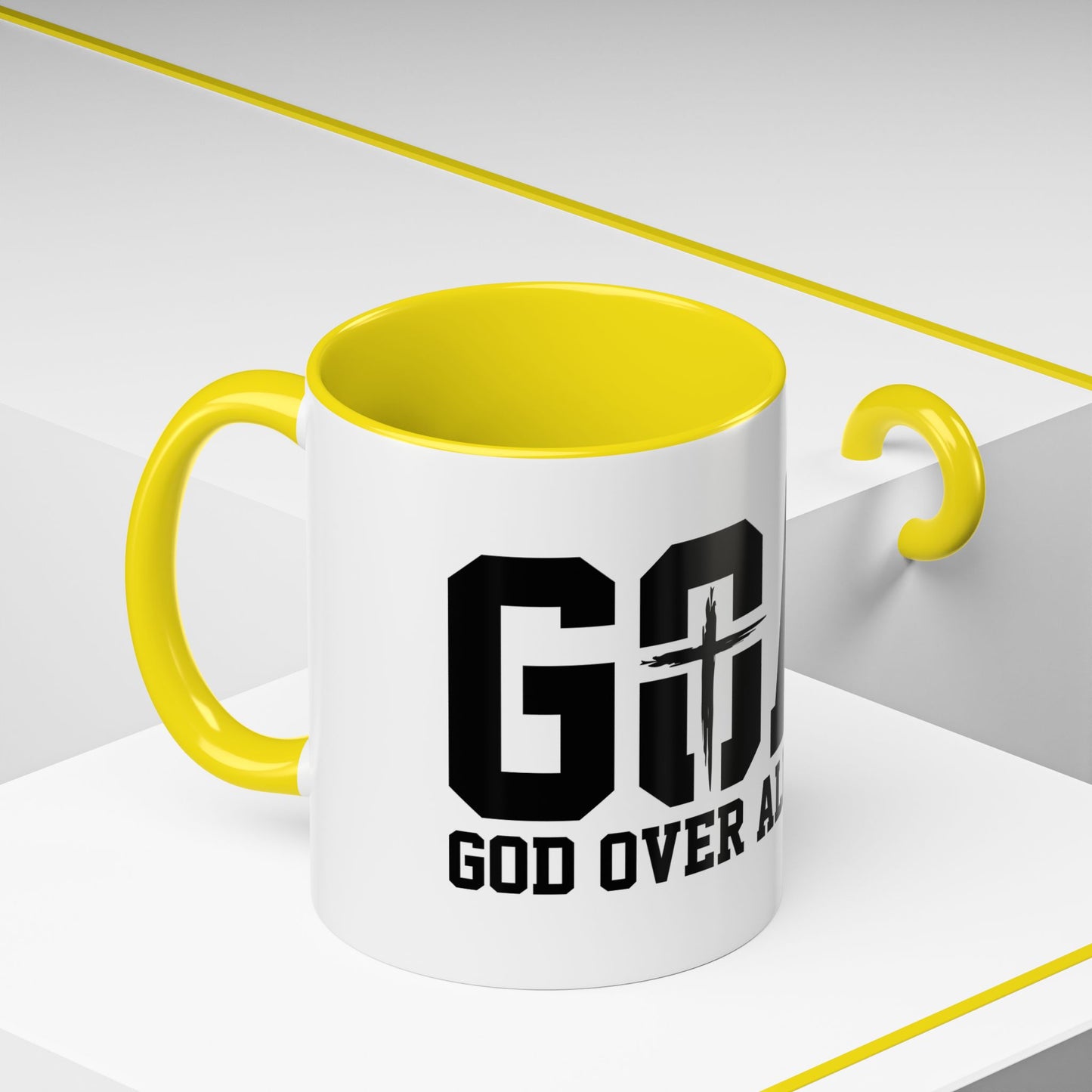 God Over All Things - GOAT Coffee Mug - Modern Black Text Design | Ideal Gift for Coffee Lovers