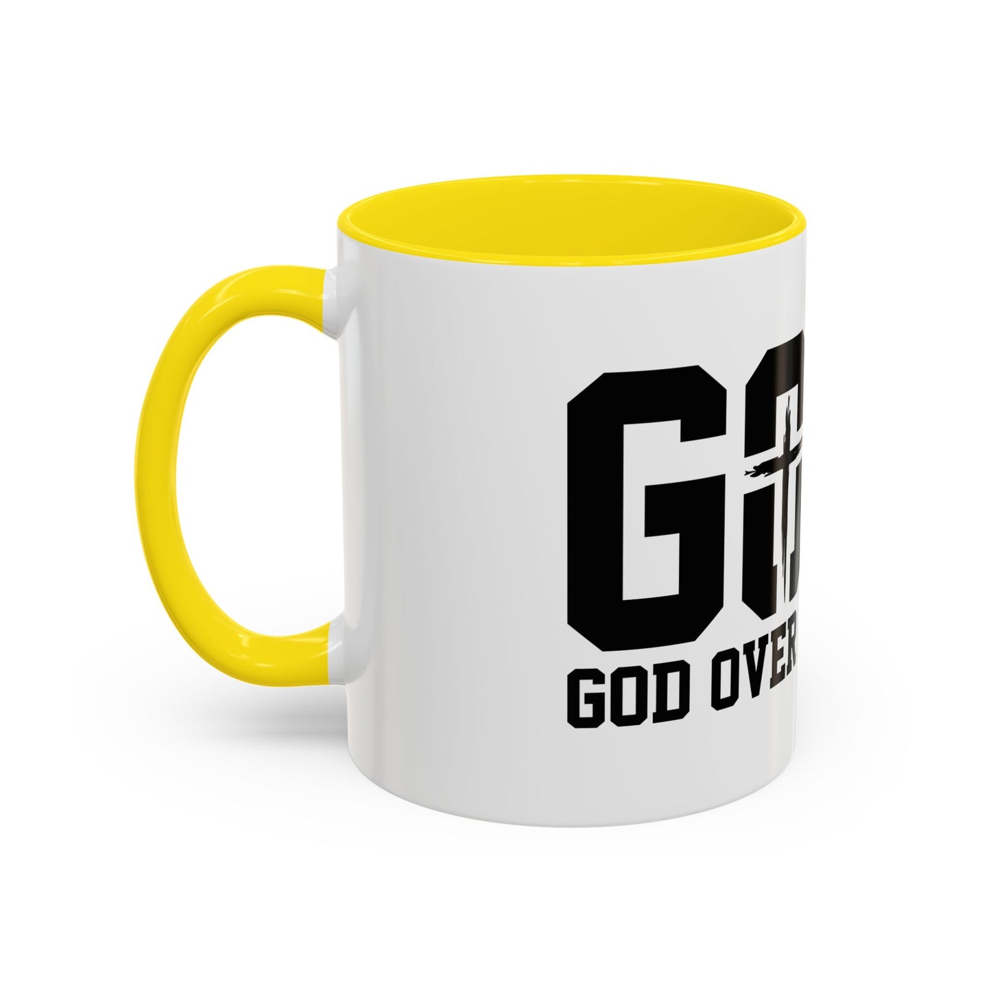 God Over All Things - GOAT Coffee Mug - Modern Black Text Design | Ideal Gift for Coffee Lovers