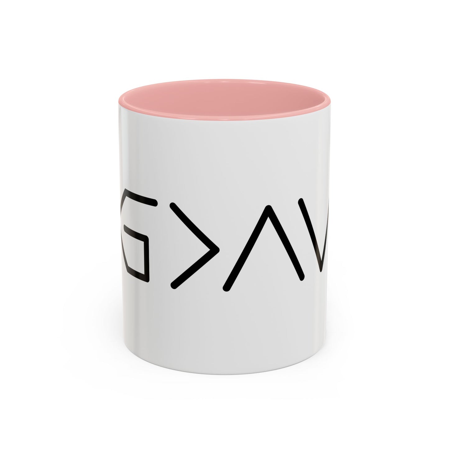 God Is Greater Than The Highs and Lows Coffee Mug - Modern Black Text Design | Ideal Gift for Coffee Lovers