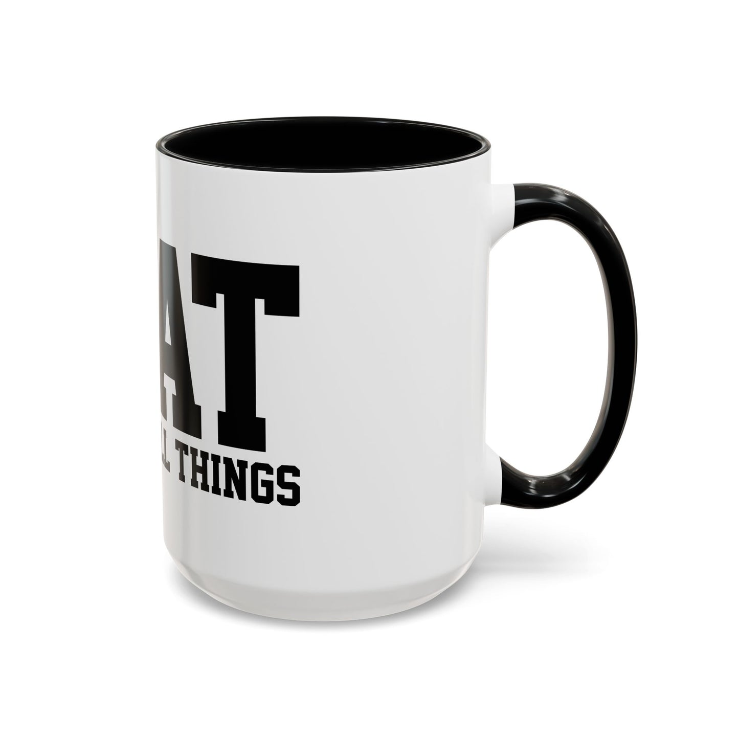 God Over All Things - GOAT Coffee Mug - Modern Black Text Design | Ideal Gift for Coffee Lovers