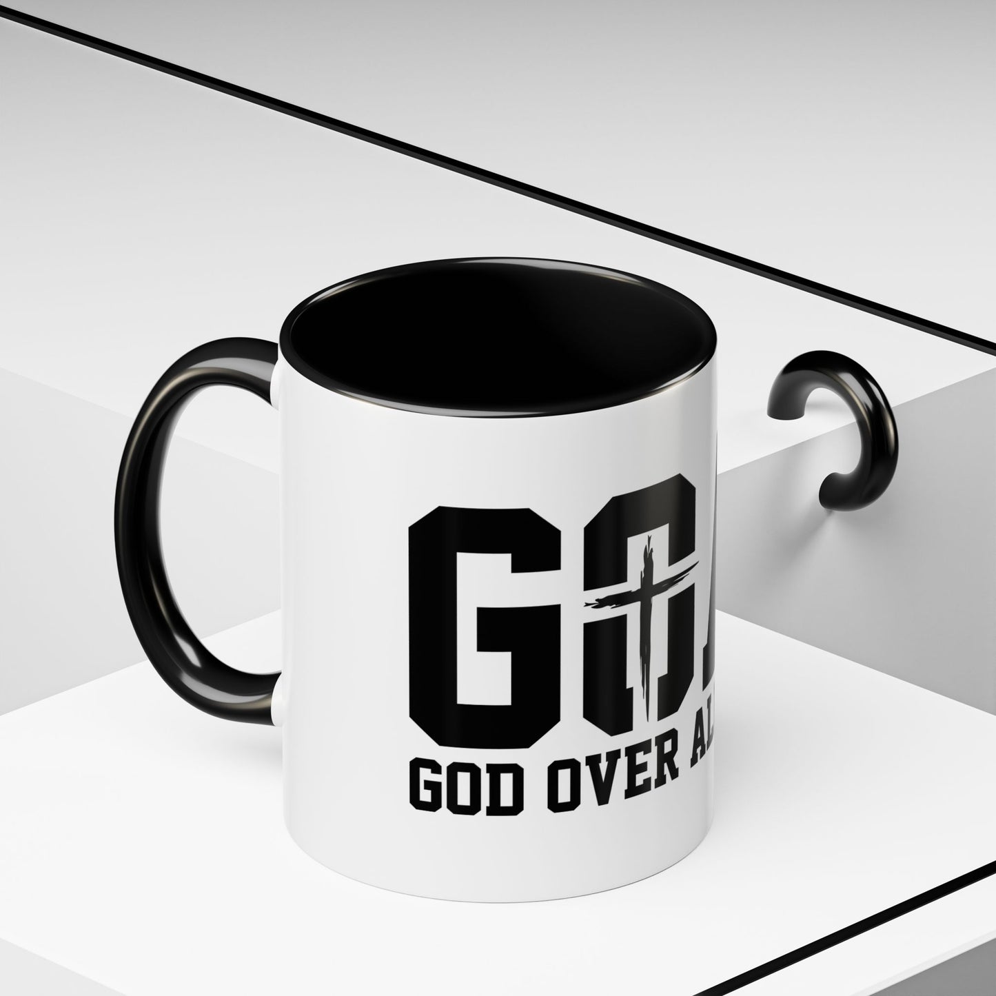 God Over All Things - GOAT Coffee Mug - Modern Black Text Design | Ideal Gift for Coffee Lovers