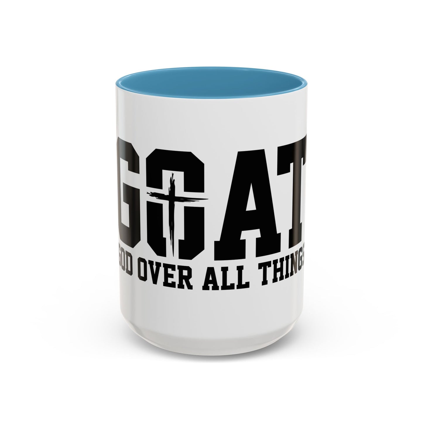 God Over All Things - GOAT Coffee Mug - Modern Black Text Design | Ideal Gift for Coffee Lovers