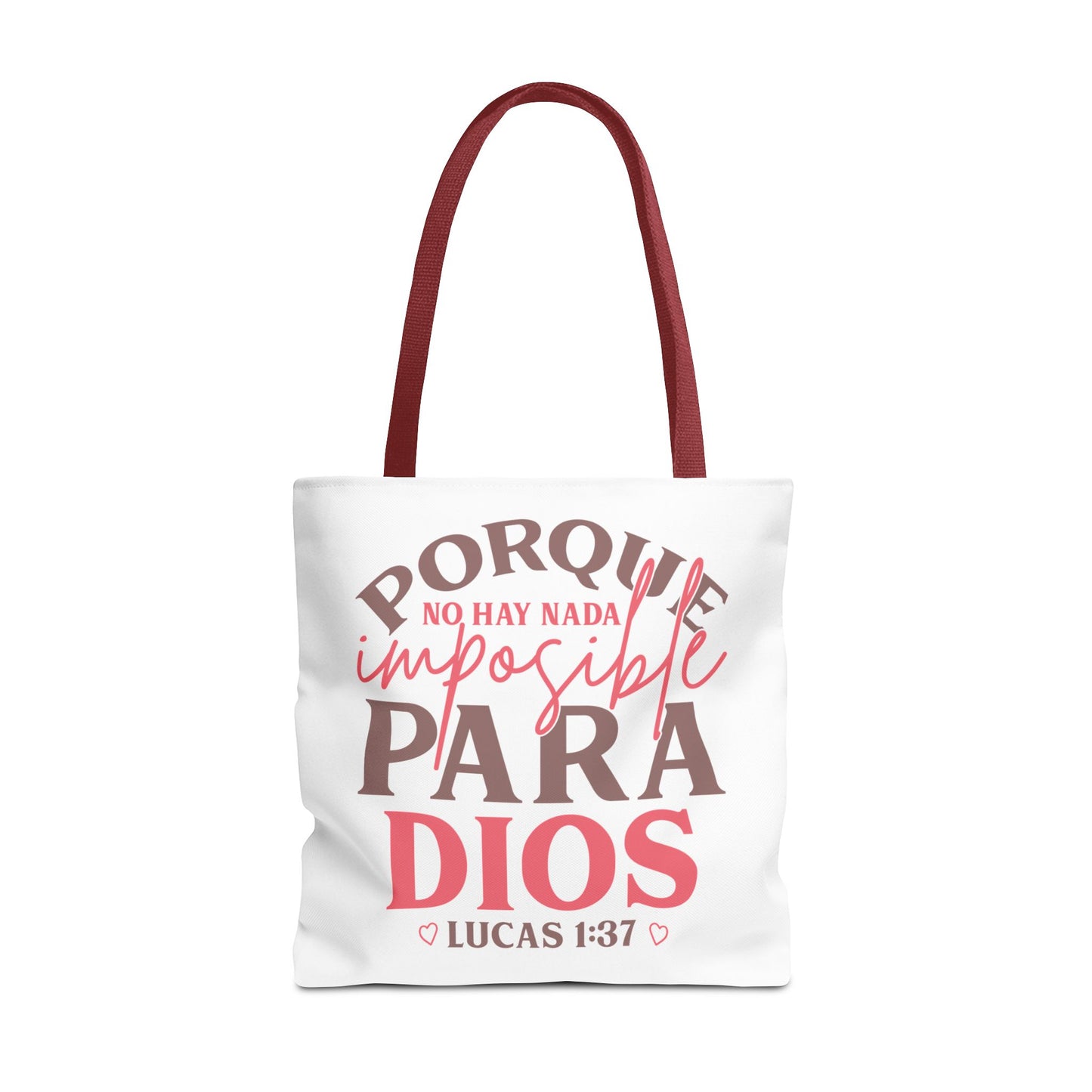 Nada Imposible Para Dios- Elegante y Funcional bolso de mano