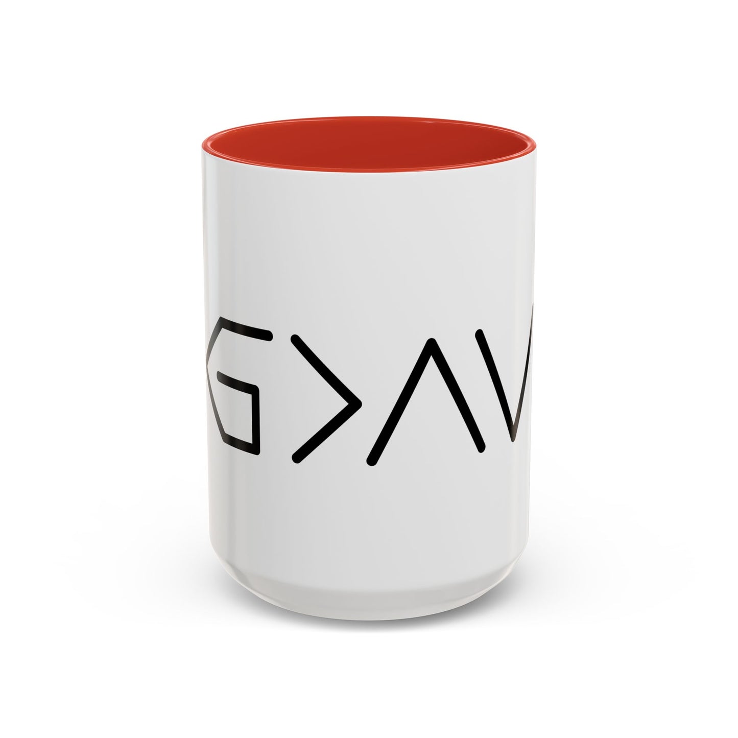 God Is Greater Than The Highs and Lows Coffee Mug - Modern Black Text Design | Ideal Gift for Coffee Lovers