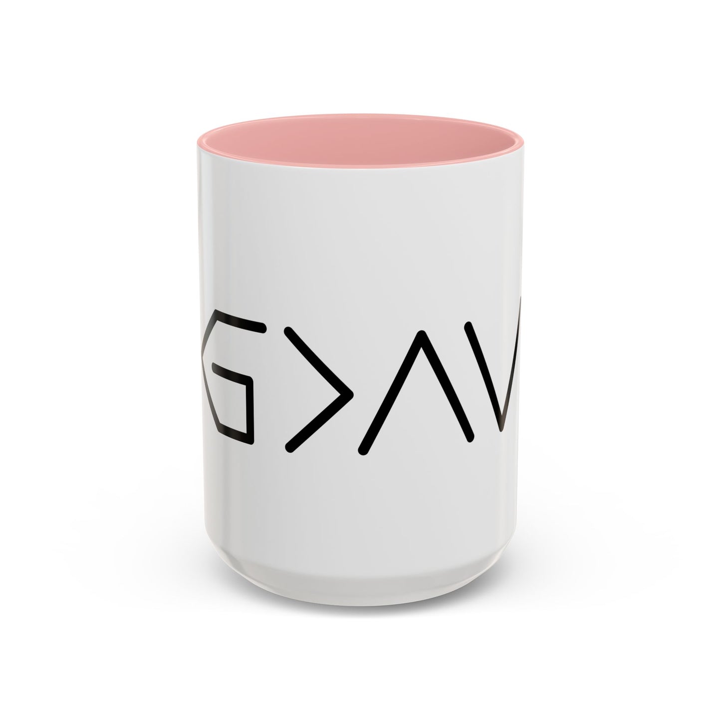 God Is Greater Than The Highs and Lows Coffee Mug - Modern Black Text Design | Ideal Gift for Coffee Lovers