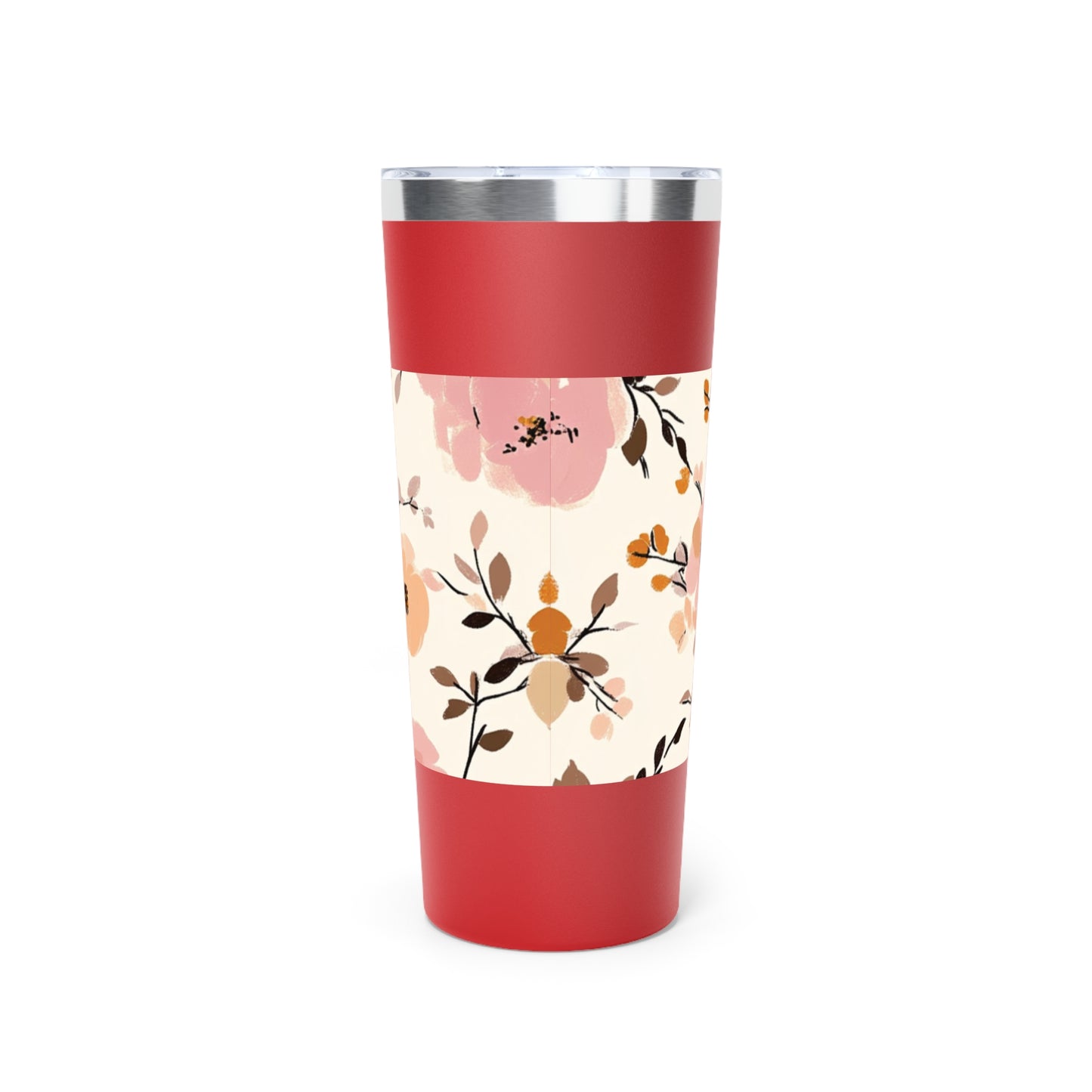 Vaso insulado al vacio de 22oz con estampado de flores