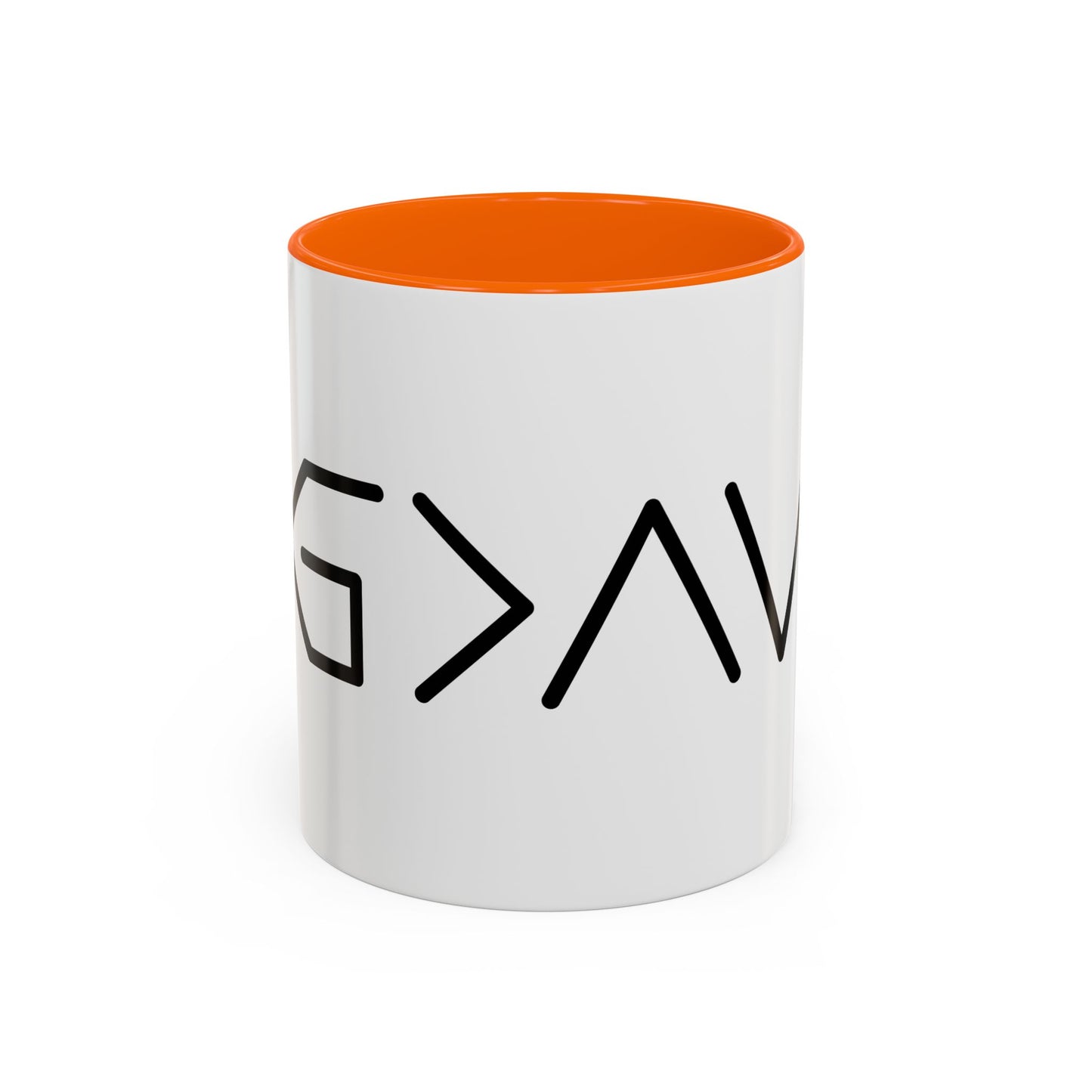 God Is Greater Than The Highs and Lows Coffee Mug - Modern Black Text Design | Ideal Gift for Coffee Lovers