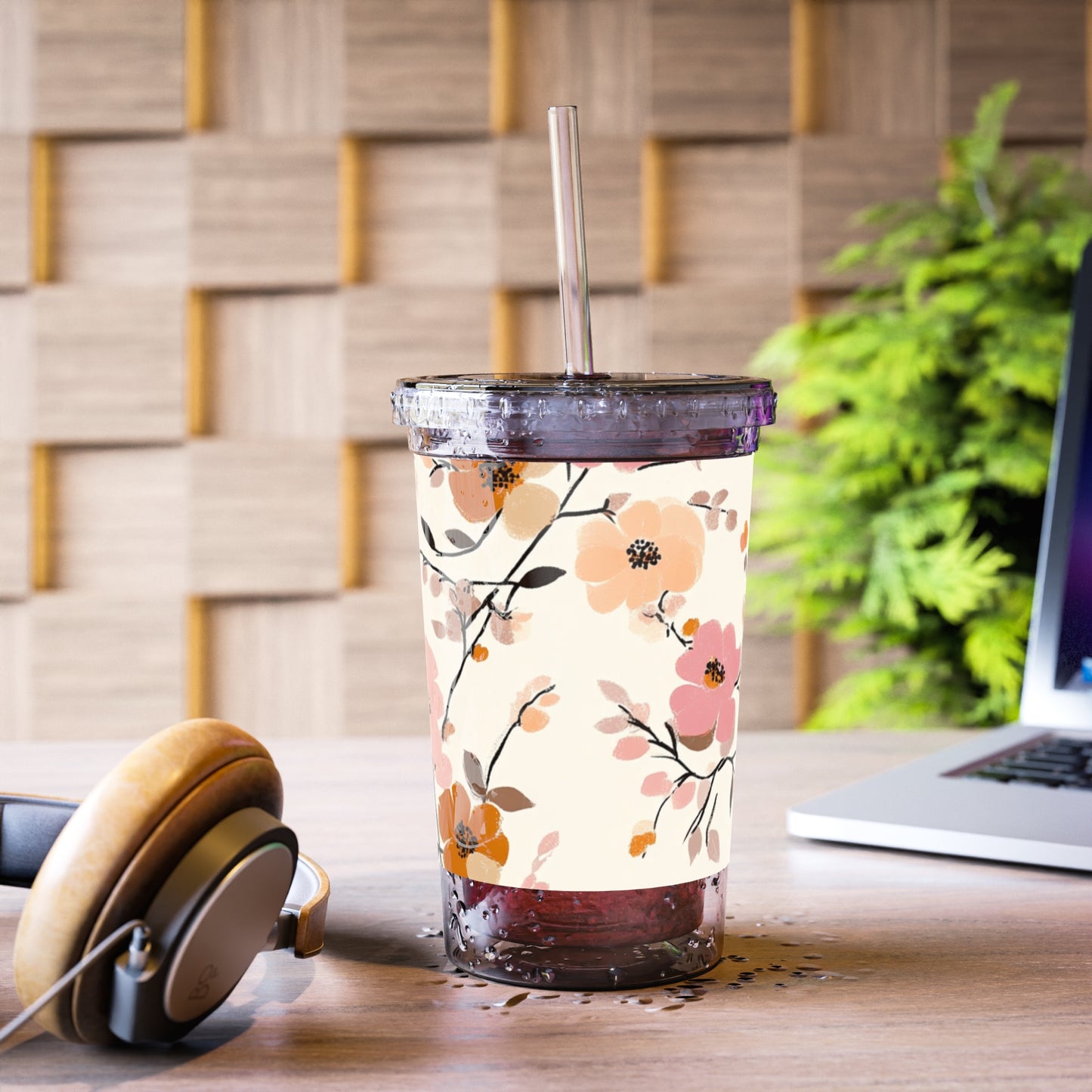 Vaso de Acrílico - Flores
