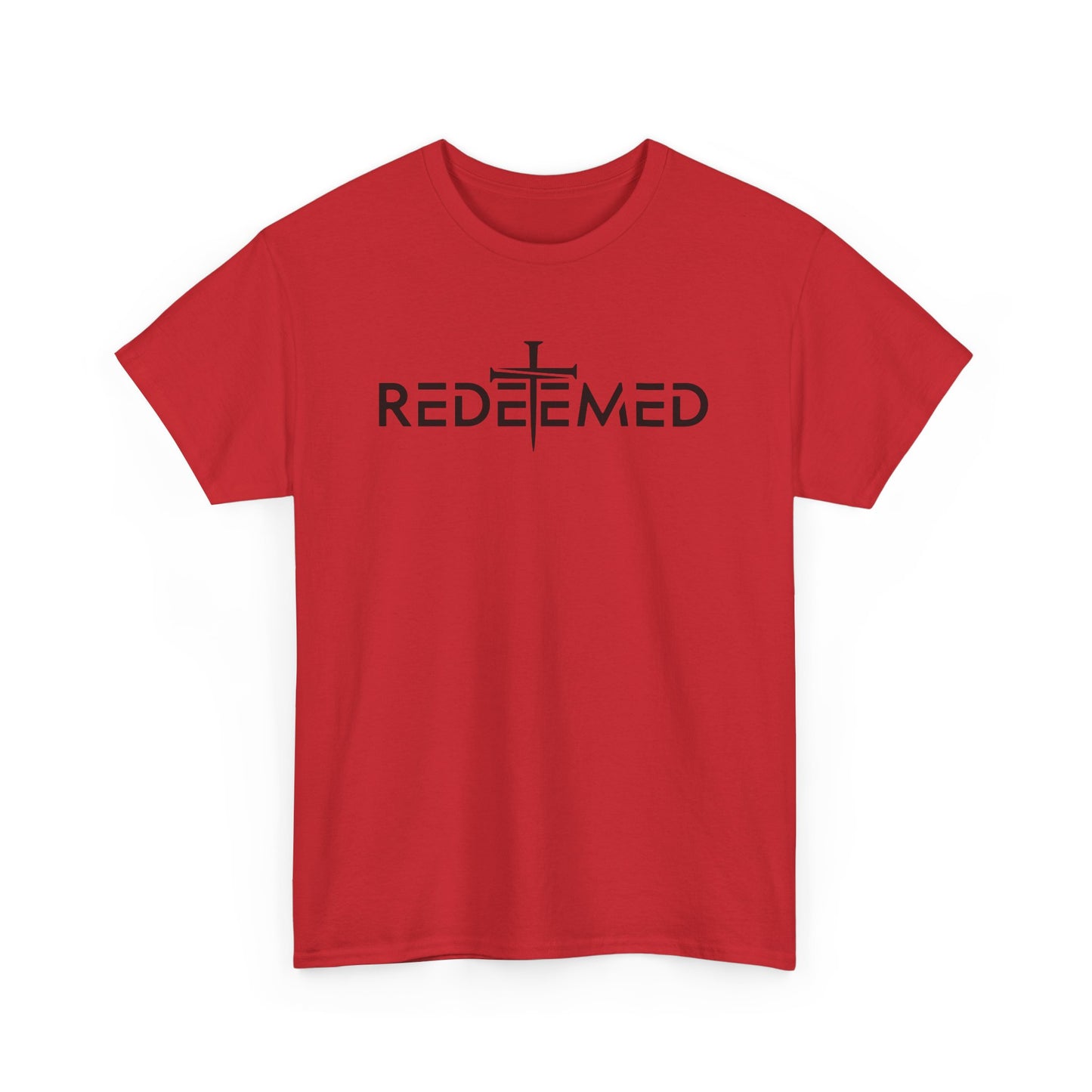 Unisex Heavy Cotton Tee - Redeemed Graphic Tee for Faith & Spirituality
