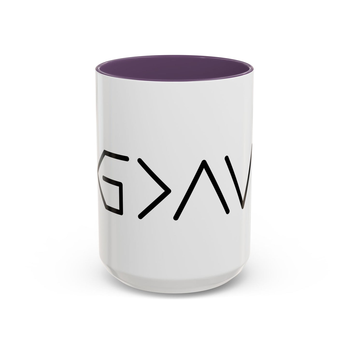 God Is Greater Than The Highs and Lows Coffee Mug - Modern Black Text Design | Ideal Gift for Coffee Lovers