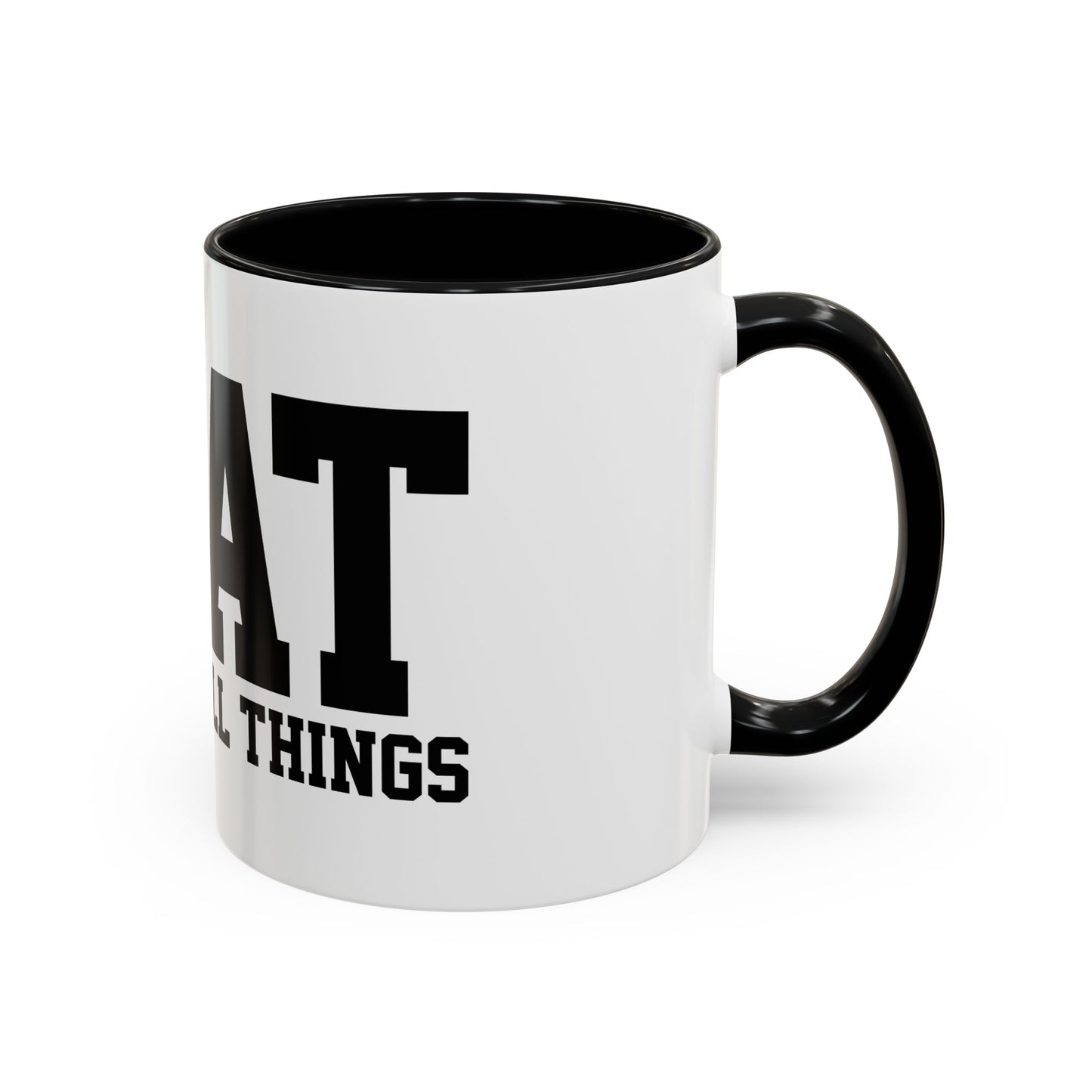 God Over All Things - GOAT Coffee Mug - Modern Black Text Design | Ideal Gift for Coffee Lovers