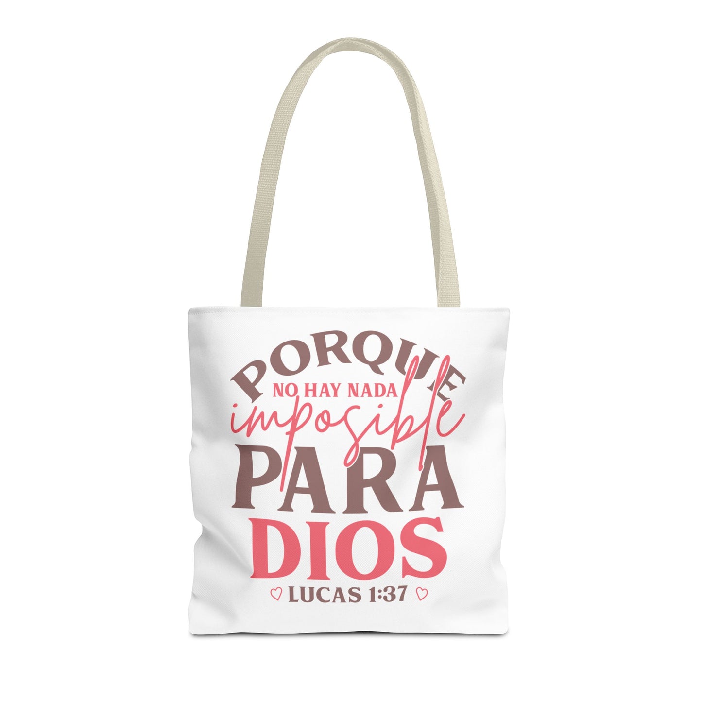 Nada Imposible Para Dios- Elegante y Funcional bolso de mano