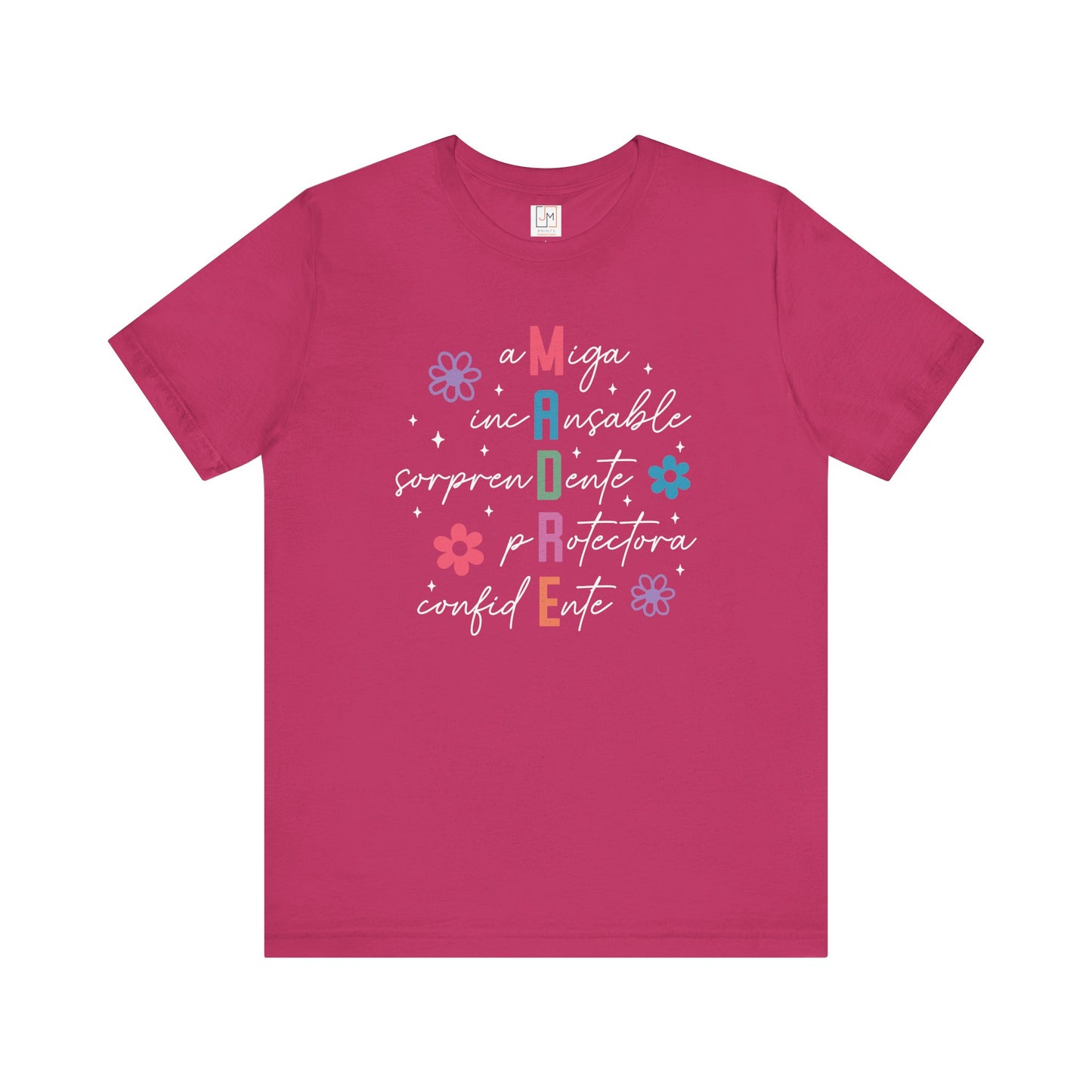 M.A.D.R.E - Camiseta Unisex de Manga Corta para el Día de las Madres