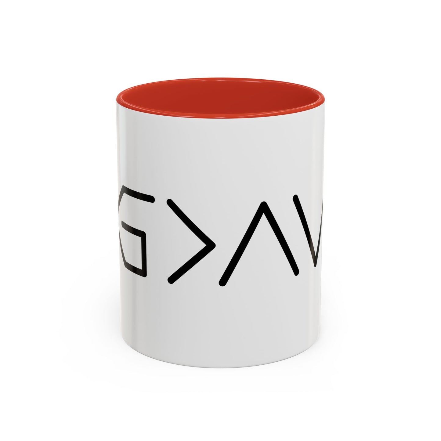God Is Greater Than The Highs and Lows Coffee Mug - Modern Black Text Design | Ideal Gift for Coffee Lovers