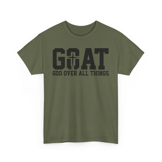 Inspirational Design Unisex Tee - 'God Over All Things'