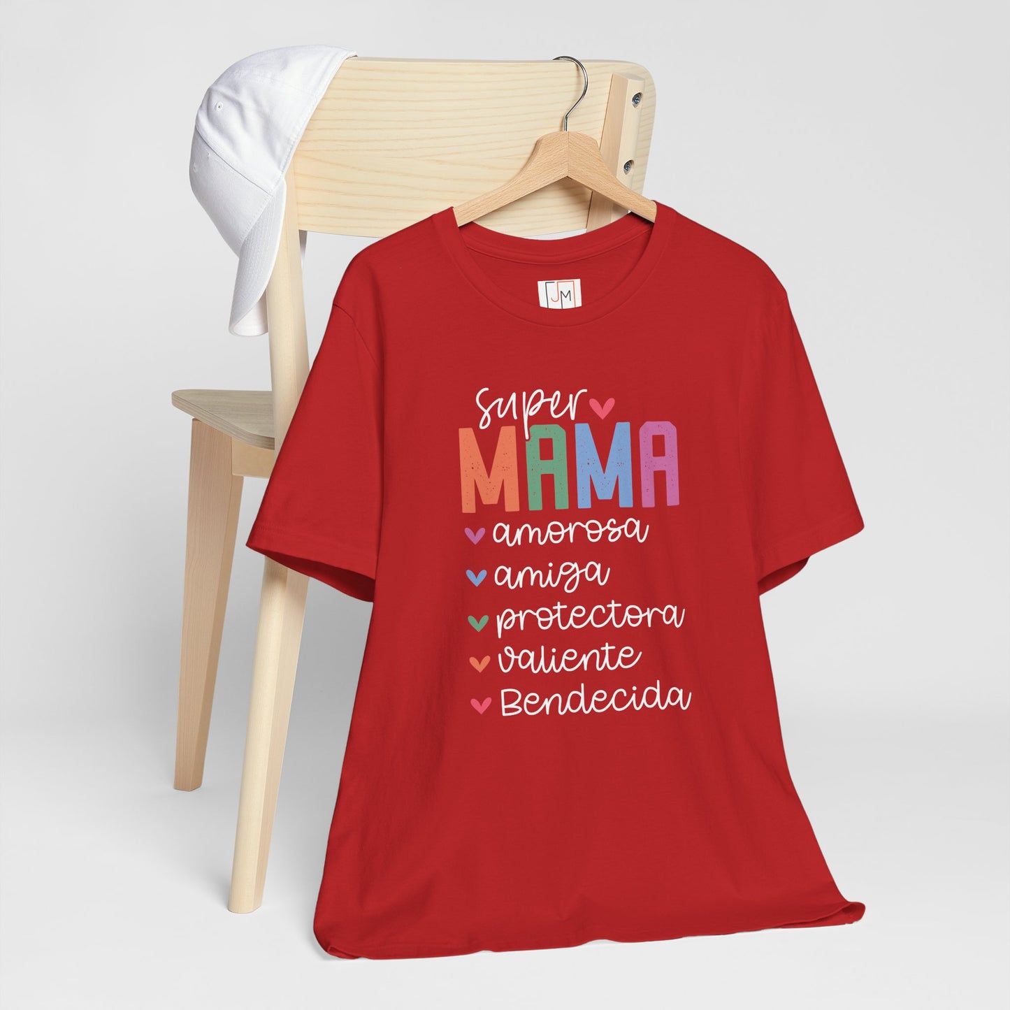 Super Mama - Camiseta Unisex de Manga Corta para el Día de las Madres
