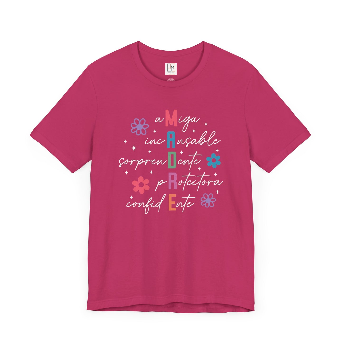 M.A.D.R.E - Camiseta Unisex de Manga Corta para el Día de las Madres