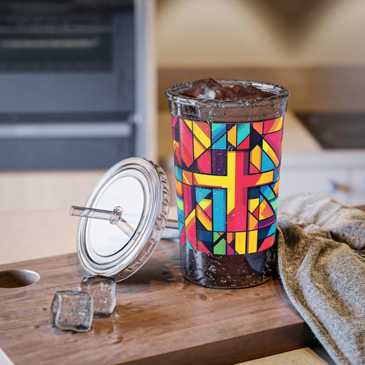 Vaso de Acrílico - Cruz Multicolor
