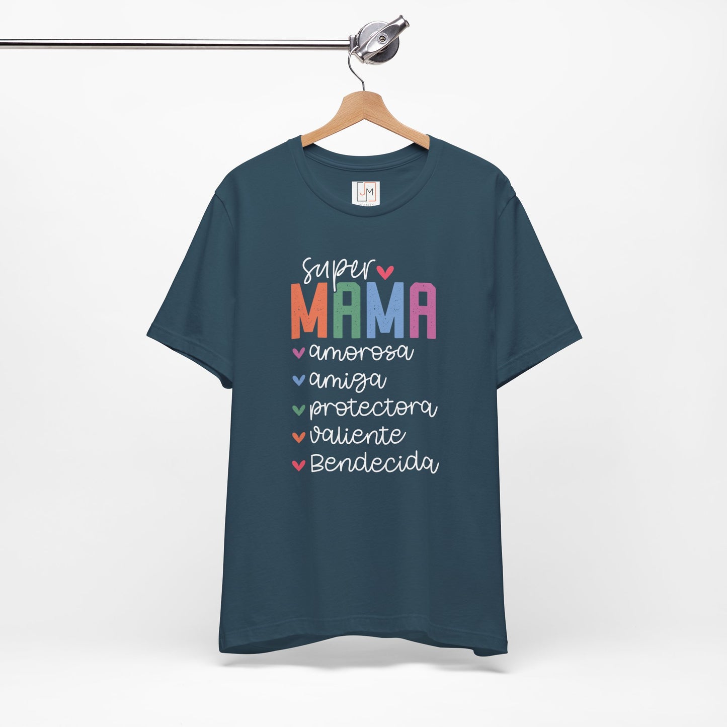 Super Mama - Camiseta Unisex de Manga Corta para el Día de las Madres