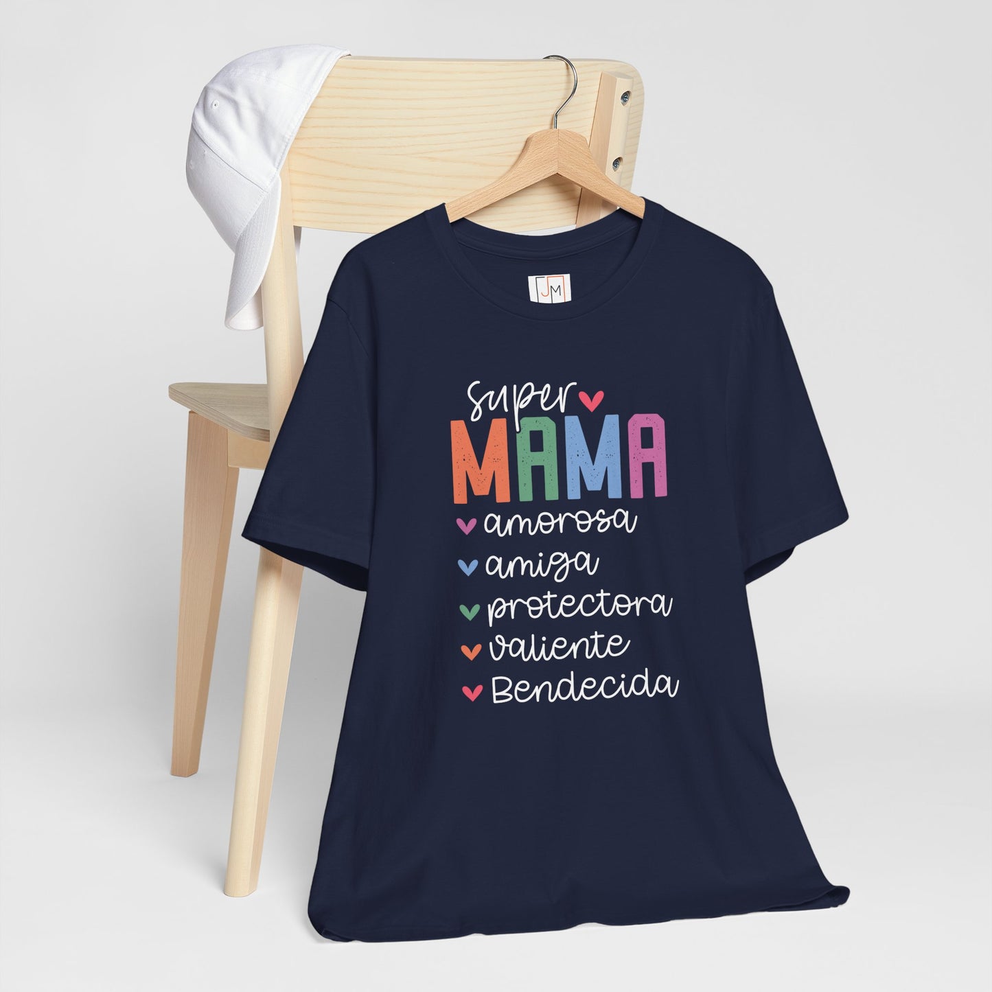 Super Mama - Camiseta Unisex de Manga Corta para el Día de las Madres